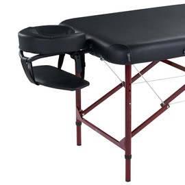 Master Massage 28" Zephyr Lightweight Aluminum Portable Massage Table In Black, 1count
