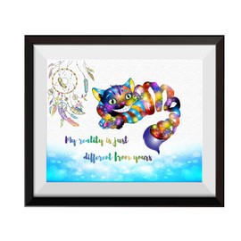 Uhomate Alice in Wonderland Cheshire Cat Alice Wonderland Home Canvas Prints Wall Art Inspirational Quotes Wall Decor Living Room Bedroom Bathroom Artwork C022 (8X10)