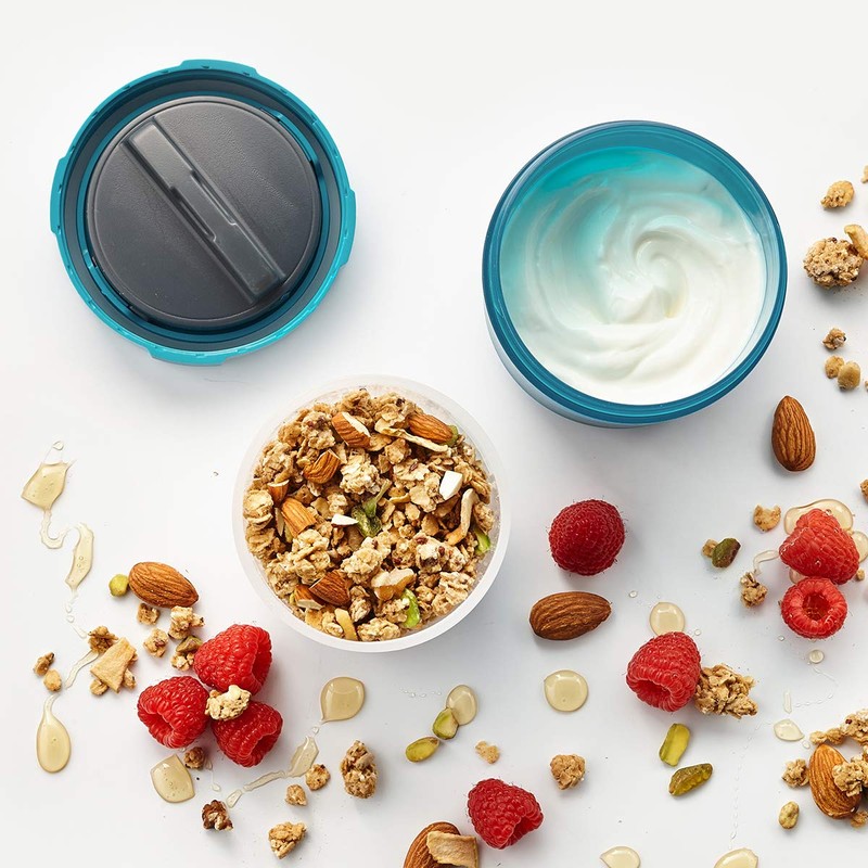 Trudeau Yogurt & Granola Container W/Ice Lid-Blue, Medium (38909326)