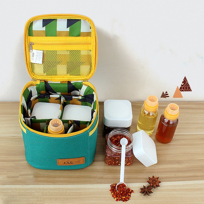 Spice Containers 7 Boxes Portable Seasoning Box for Outdoor BBQ
