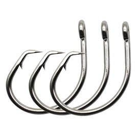 JSHANMEI Fishing Hooks Stainless Steel Tuna Circle Hook 3X Extra Strong Saltwater Fish Hooks (7/0-25pcs)