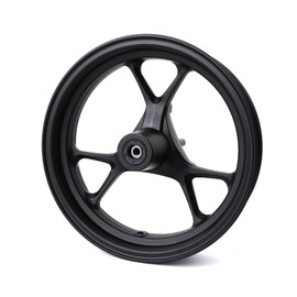 Minho MT2.75x12 Steel Front Side Disc Brake Wheel Hub 12 Inch Compatible with Yamaha Zuma 125cc Chinese Scooter Tank 150cc 200cc,Black Finish，3-spoke Wheel Rim