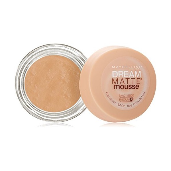 Maybelline New York Dream Matte Mousse Foundation, Sandy Beige, 0.64 Ounce