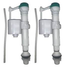 Caroma Toilet Replacement "Water Saver" Toilet Adjustable Fill Valves (Green/White) 2 Pack by NuFlush