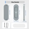 YogePote 2 Pack Self Stick Sliding Door Handles, Aluminum Alloy