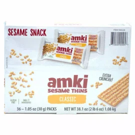 Amki Sesame Snack - Amki Sesame Thins Classic, 36 x 1.05oz (30g) packs