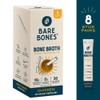 Bare Bones Bone Broth Instant Powdered Beverage Mix, Chicken, 10g Protein, Keto & Paleo Friendly, 15g Sticks, Pack of 8 Servings