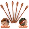 Long Handled Teaspoons, Natural Small Wooden Spoons Long Wooden Stirring