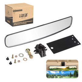 10L0L Universal Golf Cart Rear View Mirror - 16.5" Extra Wide Panoramic 270 Degree for Yamaha EZGO Club Car