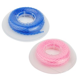 2 Pcs Dental Orthodontic Elastic Chain Power Chains Multi-Colors Rubber Chains for Braces Power Dental Orthodontic Treatment (Royal blue+Pink, Closed)