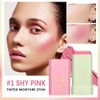 Mysense Pink Cream Blush Stick, Multi-use Makeup Blush Stick for