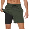 Men's Swimming Trunks 2-in-1 Quick-Drying Swimming Trunks for Men Swimming