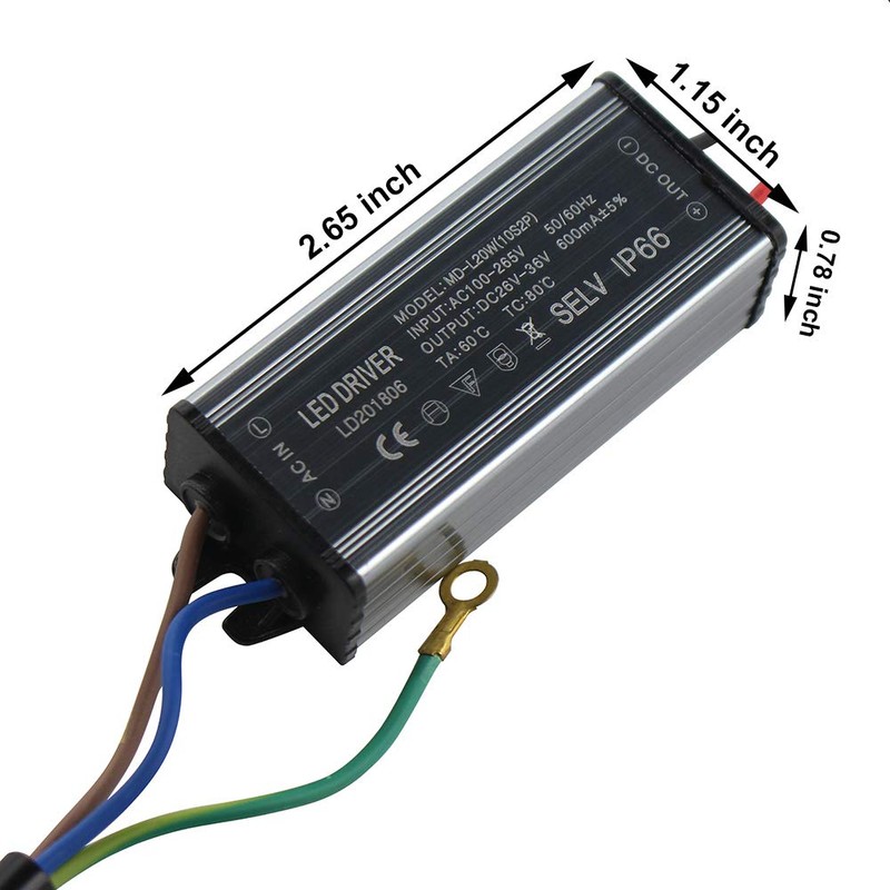 Aluminium IP66 20W LED Driver 600mA (Constant Current Output) /