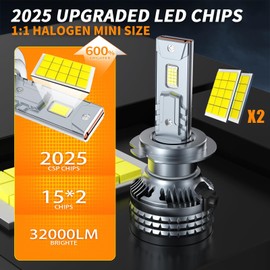 Upgraded H7 Bulbs Fog Lights, 6500K Cool White Super Bright Fog Light, Halogen Raplacement, Pack of 2