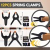 12 Pack Plastic Spring Clamps, Heavy Duty 4.5 Inches, 3.5