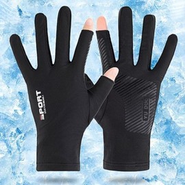Thumb and index finger cut cooling gloves cooling finger gloves work fishing summer hiking gloves sun protection riding / 엄지 검지 컷 쿨장갑 쿨링 손가락 장갑 작업 낚시 여름용 등산장갑 햇빛차단 라이딩