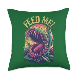 Carnivorous Plant - Feed Me! - Venus Fly Trap Throw Pillow