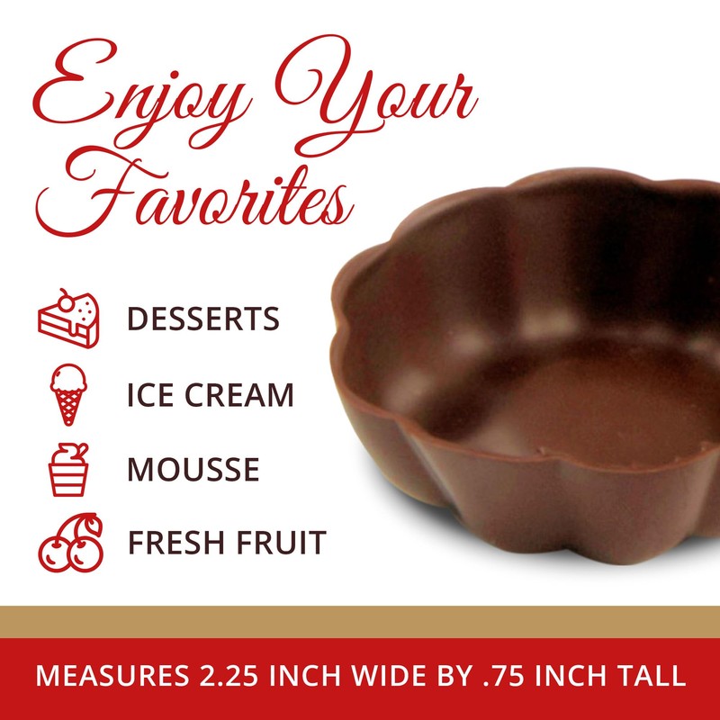Lang's Chocolates – Milk Chocolate Dessert Shell Bowls – 12
