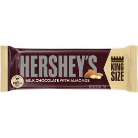 HERSHEY'S Milk Chocolate with Whole Almonds Candy Bars, 2.6 oz (18 Count)