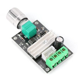 Domary DC 6V 12V 24V 3A PWM Motor Speed Control Reversible Regulator with Switch for Brushed Motors