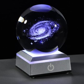 Birthday Gift, Boyfriend, Men's, Popular, 3D Crystal, Universe, Interior, Stylish, Healing Goods, Genuine K9 Crystal, LED Bedside Lamp, Figurine, Wedding Anniversary, Gift