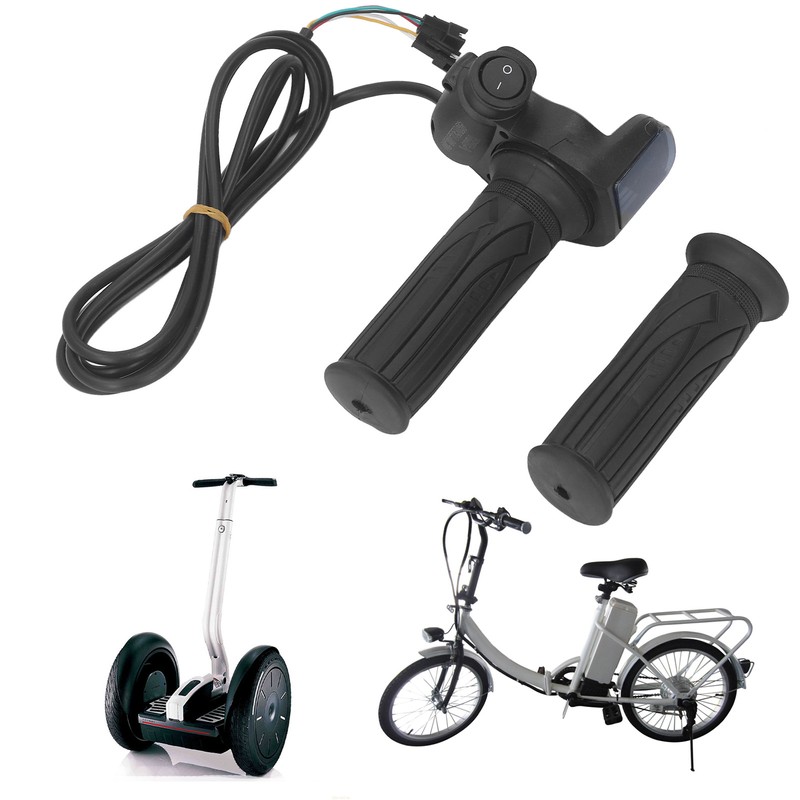 1 Pair Electric Bike Throttle Grip Rubber Twist Throttle Grips
