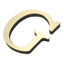 PATIKIL 3D Acrylic Alphabet Mirror Wall Stickers Letter G Self-Adhesive Home Decor Letter Sign Art Sticker Decal for DIY Home Decoration Light Gold