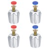 GOMAKERER 4 Sets 2 Colors Alloy Faucet Handles, Hot and
