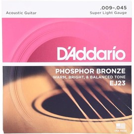 D'Addario EJ23 Phosphor Bronze Acoustic Guitar Strings - Super Light - 9-45