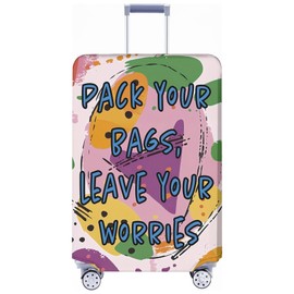 Fowocu Luggage Covers for Suitcase Tsa Approved, Suitcase Covers Protector Elastic Fit for 24-26 Inch Luggage