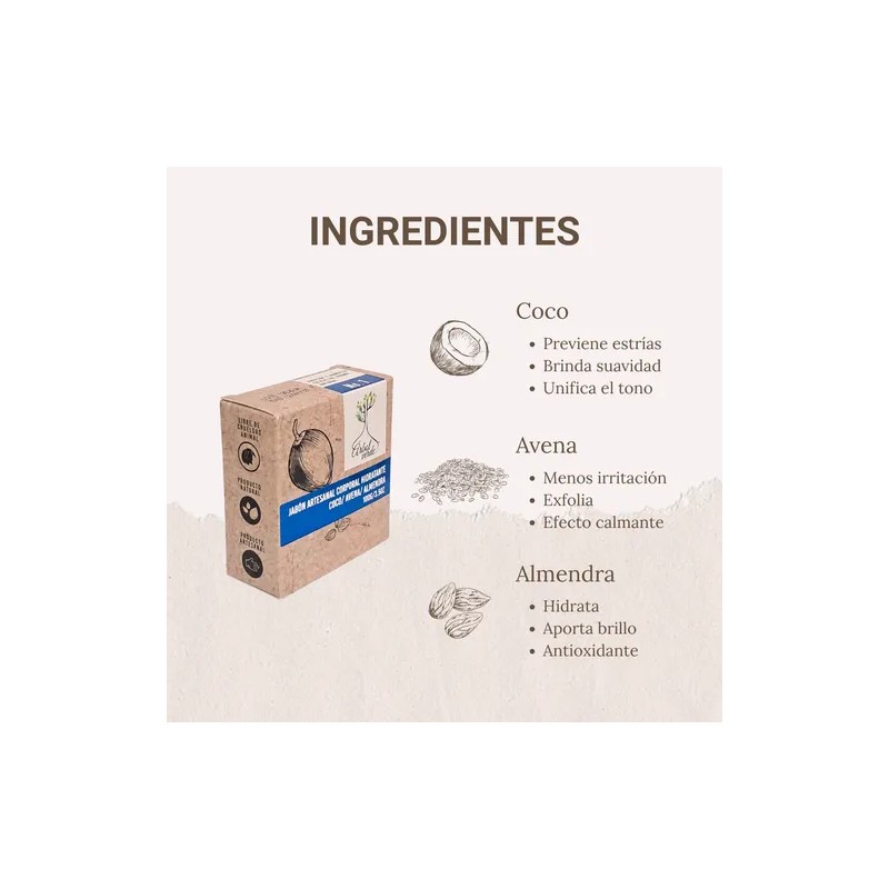 3 Pack Jabn Artesanal Corporal Cuidado Natural Vegano 100 G