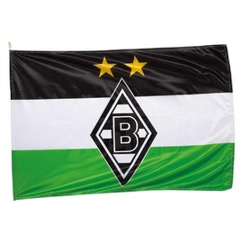 Hissfahne Borussia Mönchengladbach with Carabiner Hooks 150 CM x 100 CM