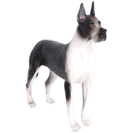 PRETYZOOM Mini Great Dane Dog Figurine, Black Dog Statue, Realistic Detailed Puppy Figures Made of Plastic, Simulation Dog Model, Vivid Animals, Puppy Ornament for the, 16.00X13.20X3.50CM