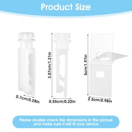 Vertical Blinds Repair Kit, Include 12 Sets Vertical Blind Repair Tabs and 12 Pcs Vertical Blind Stem Clips Replacement, Vertical Blinds Replacement Parts for Broken and Missing Vertical Blinds