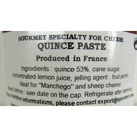 Quince Paste French Imported confit for cheeses 4.4 oz jar by l'Epicurien France, Three