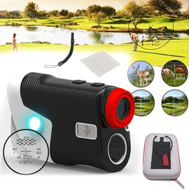 Golf Laser Rangefinder, 1000-yard Laser Rangefinder, High-precision Flag Lock, Golf and Hunting Competition Rangefinder, 6x Magnification, Battery Included, Suitable for Golf and Hunting, with Storage Bag - Color: SLD005