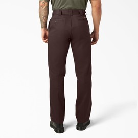 Dickies Mens Original Flex Work Pants, Dark Brown, 34W x 34L US