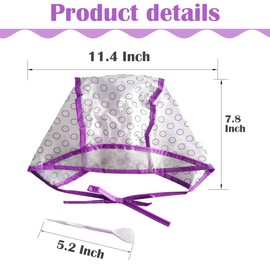 6 Pcs Highlighting Cap, Hair Highlight Caps, Hair Coloring Frosting Dye Kit with 2 Pcs Plastic Hooks for Salon DIY Hair Dyeing Hairdressing (Purple)
