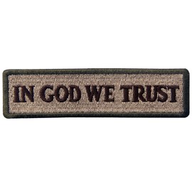 EmbTao in GOD We Trust Embroidered Tactical Morale Iron On Sew On Patch - Multitan
