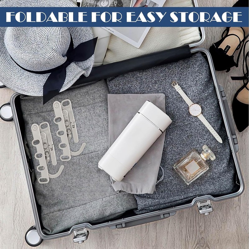 2PCS Folding Drying Racks - Multifunctional 5-Hole Hangers for Travel,