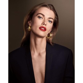 Cocadant Chunk Gold Hoop Earrings for Women,14K Real Gold Plated Thick Lightweight Open Hoop Earrings for sensitive ears hypoallergenic Jewelry Gift