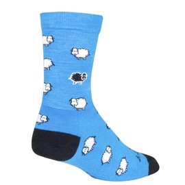 SockGuy WCRBLACKSHEEP - Calcetines de ciclismo (lana de oveja negra, talla L/XL)