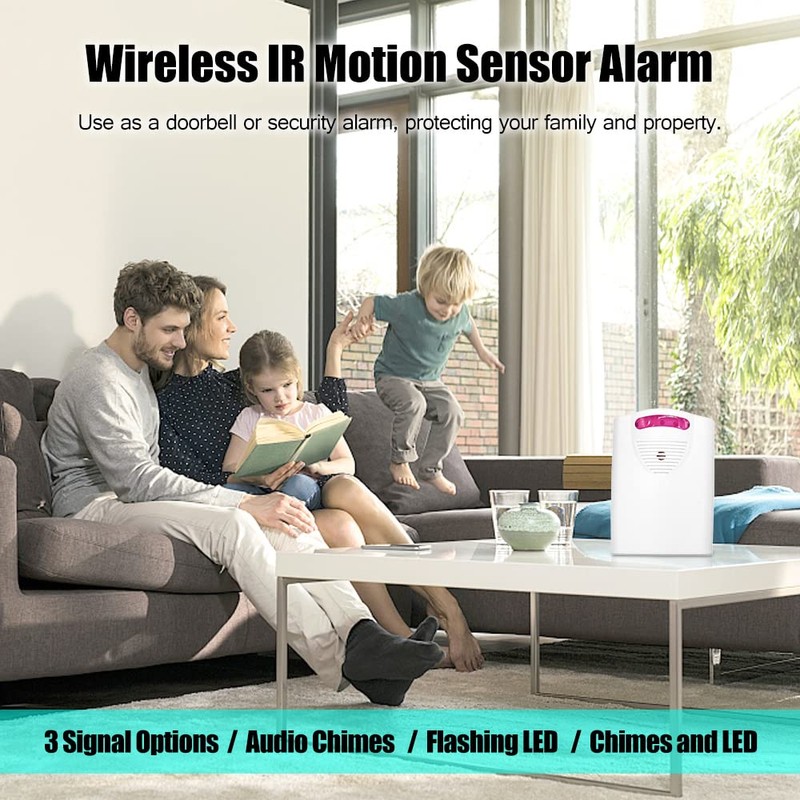 QISUO Multifunctional Driveway Alarm IR Motion Sensor Alarm Doorbell 1