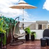 Heavy Duty Patio Umbrella Holder, Stainless Steel Offset Umbrella Stand