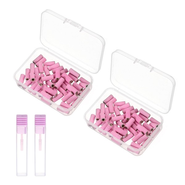 HARFINGTON 100pcs Sanding Bands for Nail Drill, 240# Grit Small