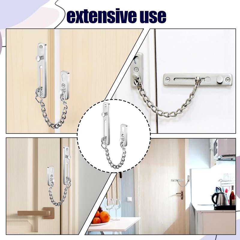 Security Door Chains for Front Door, Front Door Chain Lock,