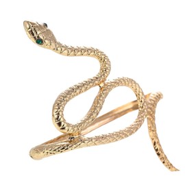 SAFIGLE Adjustable Snake Arm Cuff Bracelet for Women - Silver Statement Bangle - Boho Charm Upper Arm Jewelry - Minimalist Design - Perfect for Costumes and Everyday Wear