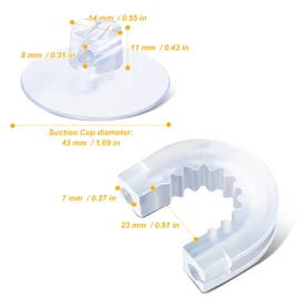 YeeBeny Bathroom Shower Caddy Connector Sucker with 2pcs Professional Strength Large Suction Cups, Easy to Attach, Replacement Suction Cups Compatible with Zenna Home, Simple Houseware, Multipurpose