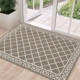 HEBE Indoor Door Mat 32"x48" Non Slip Front Door Welcome Mats Washable Shoe Mats Dirt Trapper for Entryway Low Profile Kitchen Carpet for Entrance Hallways Entrance Mat for Dogs