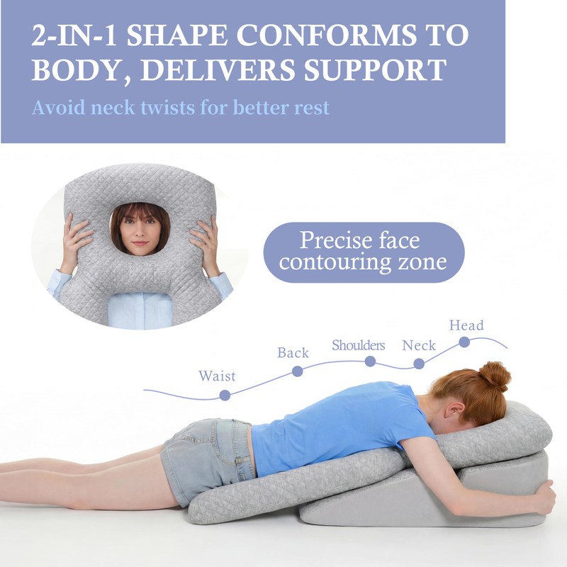 Novelledo Face Down Pillow After Eye Surgery, BBL Pillow After